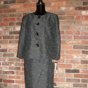 Kasper Black/White Skirt Suit